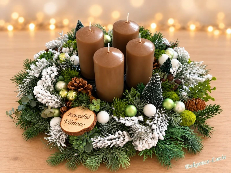 Adventní svícen "Kouzelné Vánoce v lese"