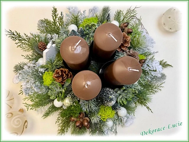 Adventní věnec "Kouzlo zimního lesa" 1