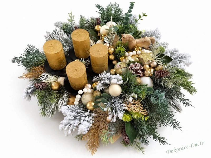 Adventní svícen zlatý