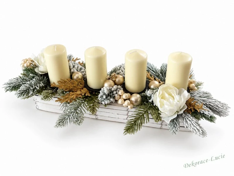 Adventní svícen „Bílé kouzlo“