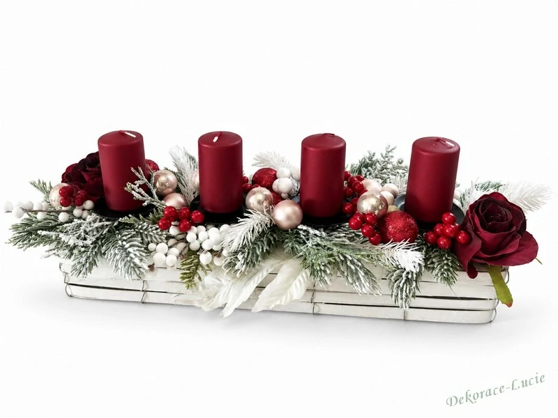 Adventní svícen „Vínové Vánoce“