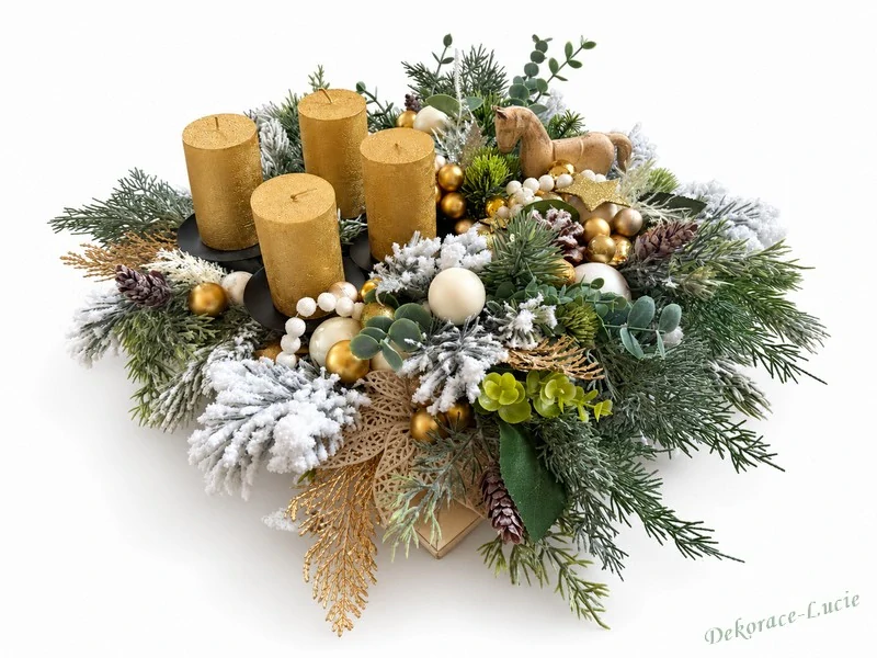 Adventní svícen zlatý