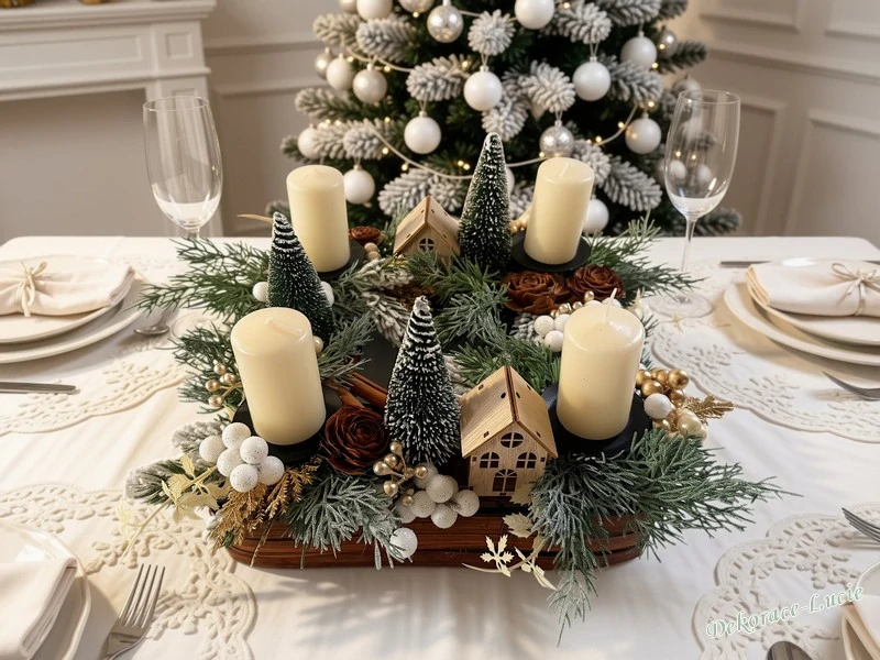 Adventní svícen "Zima v lese"