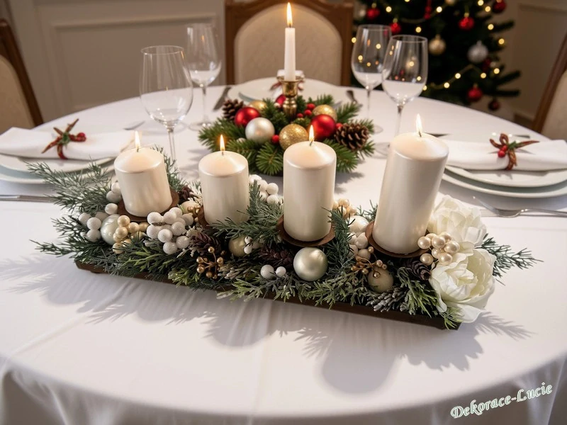 Adventní svícen „Perlové Vánoce“ 