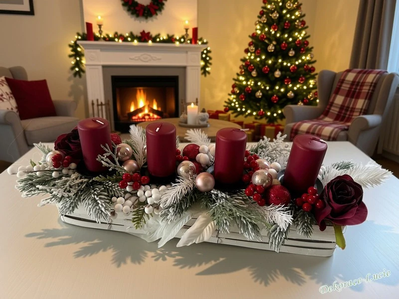 Adventní svícen „Vínové Vánoce“