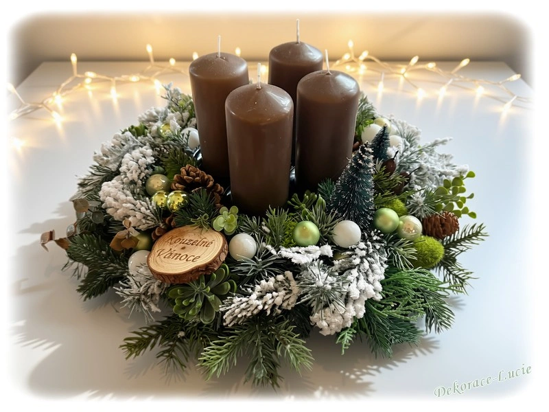 Adventní svícen "Kouzelné Vánoce v lese"