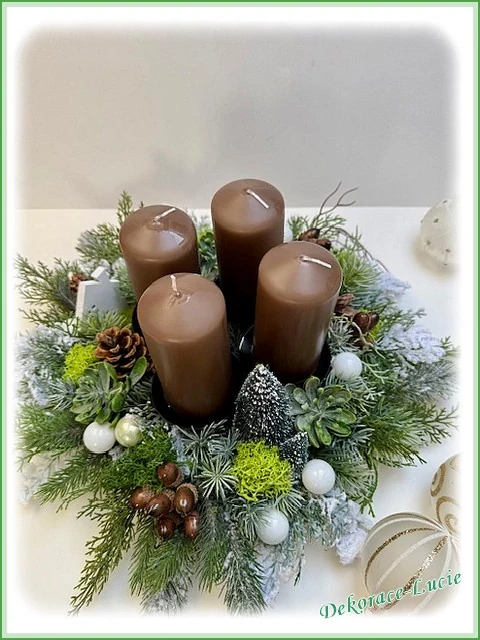 Adventní věnec "Kouzlo zimního lesa" 1