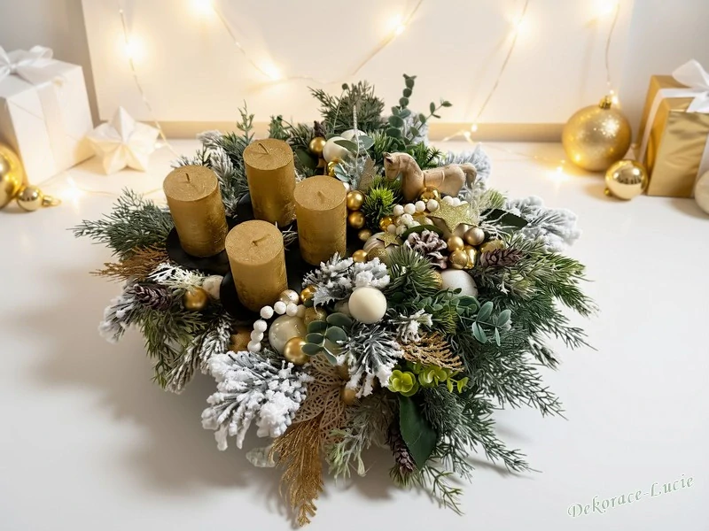 Adventní svícen zlatý