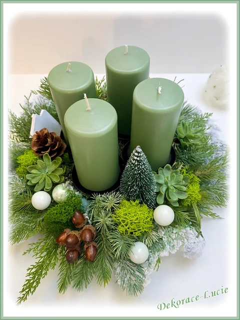 Adventní věnec "Kouzlo zimního lesa" 1