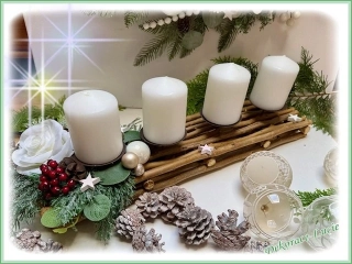 Adventní svícen podlouhlý "Zimní harmonie"